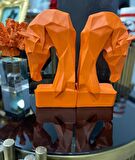 KİTAP TUTUCU KÜBİK AT FİGÜRLÜ 2 Lİ ( POLYESTER)