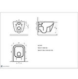 Hill Rimout Mat Antrasit Asma Klozet A031291K , Seramiksan Hill Mat Antrasit Kapak A030061