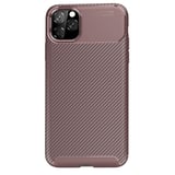 İphone 11 Pro Max Kılıf Auto Focus Karbon Kapak - Kahverengi