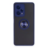 Xiaomi Redmi Note 12 5g Kılıf Montreal Yüzüklü Silikon Kapak - Lacivert