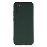 Samsung Galaxy A03s Kılıf Nano İçi Kadife Silikon - Koyu Yeşil