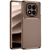 Xiaomi Redmi Note 14 Pro 5g Kılıf Auto Focus Karbon Kapak - Kahverengi