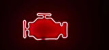 ALPAXA 3D LED Neon Motor Arıza Işığı Şeklinde Duvar Dekoru – Otomotiv Temalı Aydınlatma