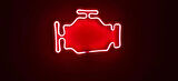 ALPAXA 3D LED Neon Motor Arıza Işığı Şeklinde Duvar Dekoru – Otomotiv Temalı Aydınlatma