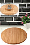 Bambu Döner Standlı 35 cm Lüx Sunum Tabağ BLS3535DBNR