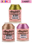 3 Adet Altınbaşak Oya ve Dantel İpi 20 gr - No: 042 - 034 - 656
