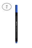 Gıpta Fineliner Ince Keçe Uçlu Kalem 0,4 Mm Karton Kutu Üçgen Lacivert (12 Li Paket)
