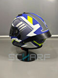 WOSEN Ws-202 Güneş Vizörlü Çene Açılır Kask Matt Black (Şeffaf Vizörlü)