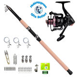  SAKURA FD-750 6+1 BB Olta Makinası - FIGHTER 240 CM 50-100 GR Karbon Kamış - Olta Seti