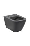 Saturn Rimout Mat Antrasit Asma Klozet A141301K,Seramiksan Saturn Rimout Mat Antrasit Kapak A090013