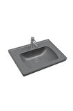 Saturn Mat Antrasit Etajer Uyumlu Lavabo 60 Cm  A142011K