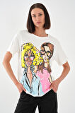 ALEXANDERGARDI Baskılı Bisiklet Yaka Kadın T-shirt