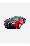 Robota Dönüşebilen Bugatti Araba Kırmızı Renk