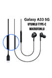 Samsung A33 Kulaklık Samsung Galaxy A33 5G Uyumlu Type C Kulaklık Mikrofonlu