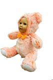 Bebek Yüzlü Peluş Ayı 45 Cm Turuncu