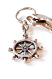 Yelkenli Tekne Dümeni Metal Anahtarlık