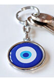 Mavi Nazar Boncuğu Metal Anahtarlık