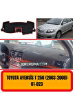 Toyota Avensis T250 2003-2008 Ön Torpido Koruma Koruyucu Kilifi Halisi Örtüsü Aksesuarları Yedek