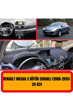 Renault Megane 3 2008-2015 Ekranlı Ön Gögüs Panel Torpido Koruma Koruyucu Kilifi Halisi Örtüsü
