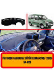 Fiat Doblo 2007-2015 Airbagsiz Double Ekran Ön Örtüsü Göğüs Panel Torpido Koruma Koruyucu Kılıfı