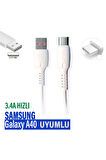 Galaxy A40 Şarj Kablosu TYPE-C 3.4A 20w HIZLI