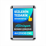 A4 21*30 CM ALÜMİNYUM RONDO ÇERÇEVE 30LU