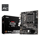 MSI A520M-A PRO AM4 DDR4 4600(OC) DVI HDMI M.2 USB3.2 mATX
