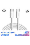 Samsung A53 A54 A55 A72 A73 Hızlı Şarj Kablosu Type-C to Type-C Şarj Kablosu 60W