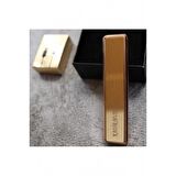 İsme Özel METAL SARI USB ŞARJLI ÇAKMAK