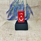 İsme Özel REZİSTANSLI METAL TÜRK BAYRAKLI ÇAKMAK ULTRA İNCE