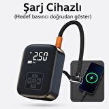  Kablosuz Dijital Hava Kompresörü 4000 mAh | 5 Modlu Şişirme | Powerbank Özellikli