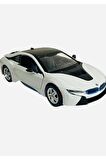 Bmw I8 Coupe - 1/24 7inch Beyaz Lisanslı Metal Model Araba Koleksiyon