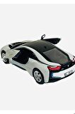 Bmw I8 Coupe - 1/24 7inch Beyaz Lisanslı Metal Model Araba Koleksiyon