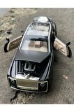 Rolls Royce Sweptail 1:36 Ölçek Sesli Ve Işıklı Metal Çek Bırak Oyuncak Araba - Mat Siyah