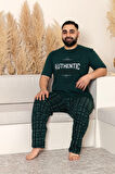 Nisanca Yazlık Kısa Kol %100 Pamuk Erkek Pijama Takımı