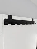 METAL MAT SİYAH AMERİKAN KAPI ARKASI ASKILIK ORGANİZER ASKILIK VE BANYO KAPI ARKASI