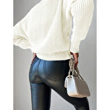 MARSiLYAN- Düğme Detay Triko Bluz