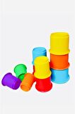 Sevimli Kule + Geometrik Şekiller Bulmaca + Bul Tak Puzzle Eğitici Zeka Geliştirici Set