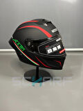 WOSEN Ws-202 Güneş Vizörlü Çene Açılır Kask A6 (Şeffaf Vizörlü)