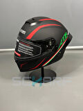 WOSEN Ws-202 Güneş Vizörlü Çene Açılır Kask A6 (Şeffaf Vizörlü)