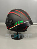 WOSEN Ws-202 Güneş Vizörlü Çene Açılır Kask A6 (Şeffaf Vizörlü)