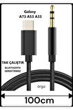 Samsung Galaxy A53 A73 A33 Aux Kablo Type C Aux Kablo Dac Çipli örgülü Tak Çalıştır