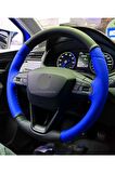 Audi A7 Uyumlu Iki Renkli Mavi Siyah Direksiyon Kılıfı