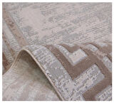 Saçaklı Kahverengi Bej Oturma Odası Halısı Ve Salon Halı