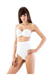 Kadın 2020 Çift Kat String Korse Beyaz