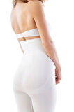 2074 Çift Kat Yüksek Bel Uzun Paçalı Korse Beyaz