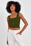 ALEXANDERGARDİ KARE YAKA CROP ATLET (A90779-S)