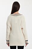 ALEXANDERGARDI YAKASI ÇİZGİLİ TRİKO HIRKA(A92021-S)