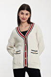 ALEXANDERGARDI YAKASI ÇİZGİLİ TRİKO HIRKA(A92021-S)