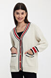 ALEXANDERGARDI YAKASI ÇİZGİLİ TRİKO HIRKA(A92021-S)